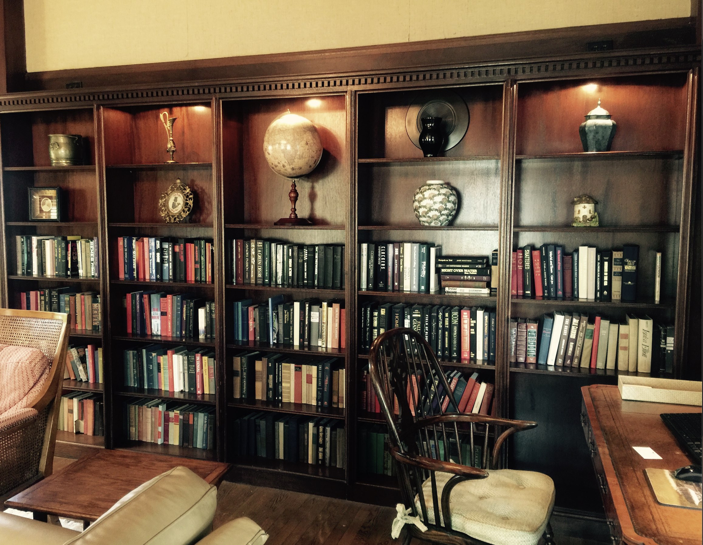 Jaynee's book collection — always reading and learning